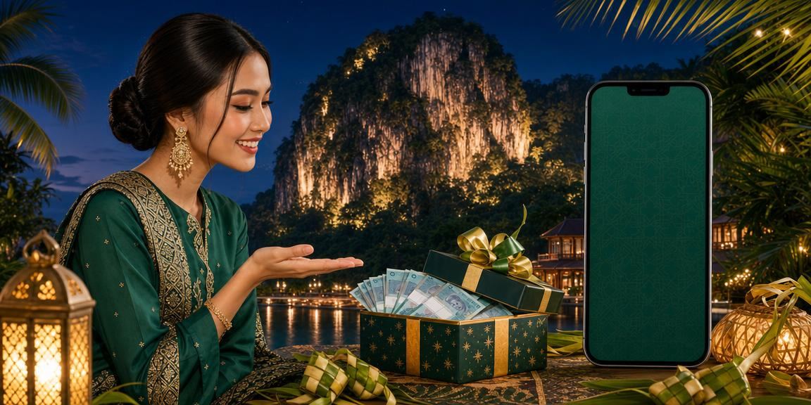 Pemain menggunakan aplikasi mudah alih cat4 semasa Hari Raya di Ipoh
