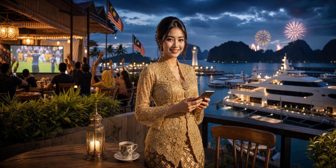 Pemain menggunakan telefon pintar untuk bermain kasino dalam talian cat4 di Langkawi